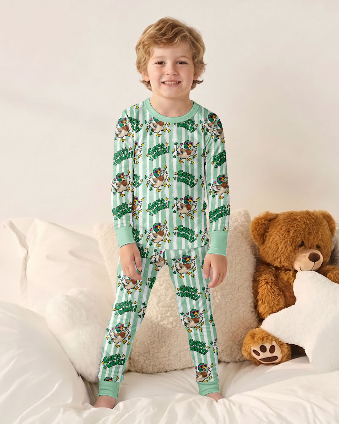 Guess What Mallard Butt Bamboo Two Piece Long Sleeve Pajama Set