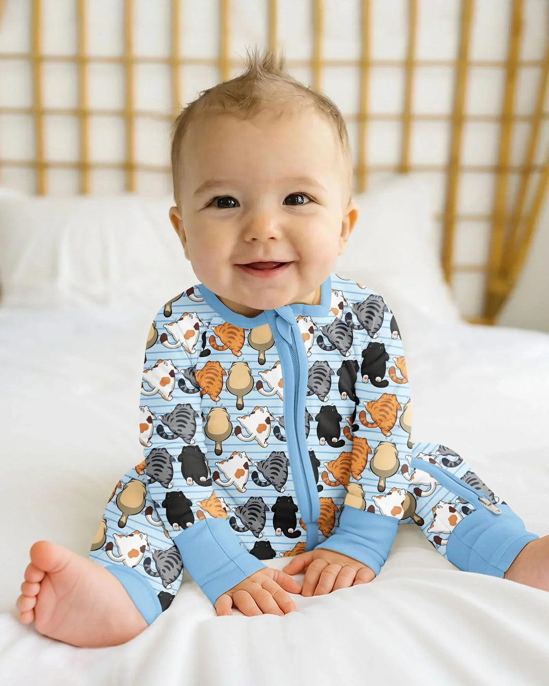 Gerippte Babykleidung mit individuellem Foto - Weich &amp; Skizzenhaft
