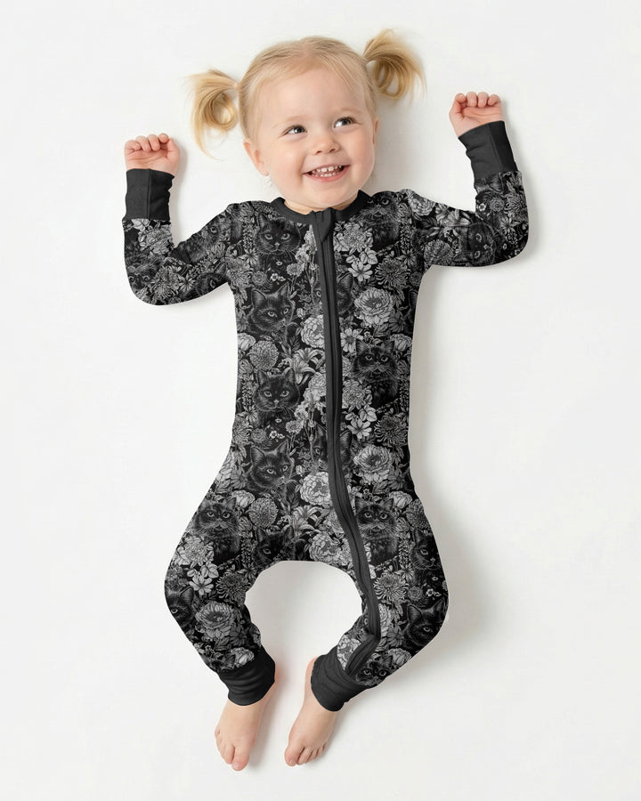 Midnight Cat Garden Bamboo Convertible Zippy