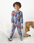 Zweiteiliges Langarm-Pyjama-Set mit Sommerfrüchten
