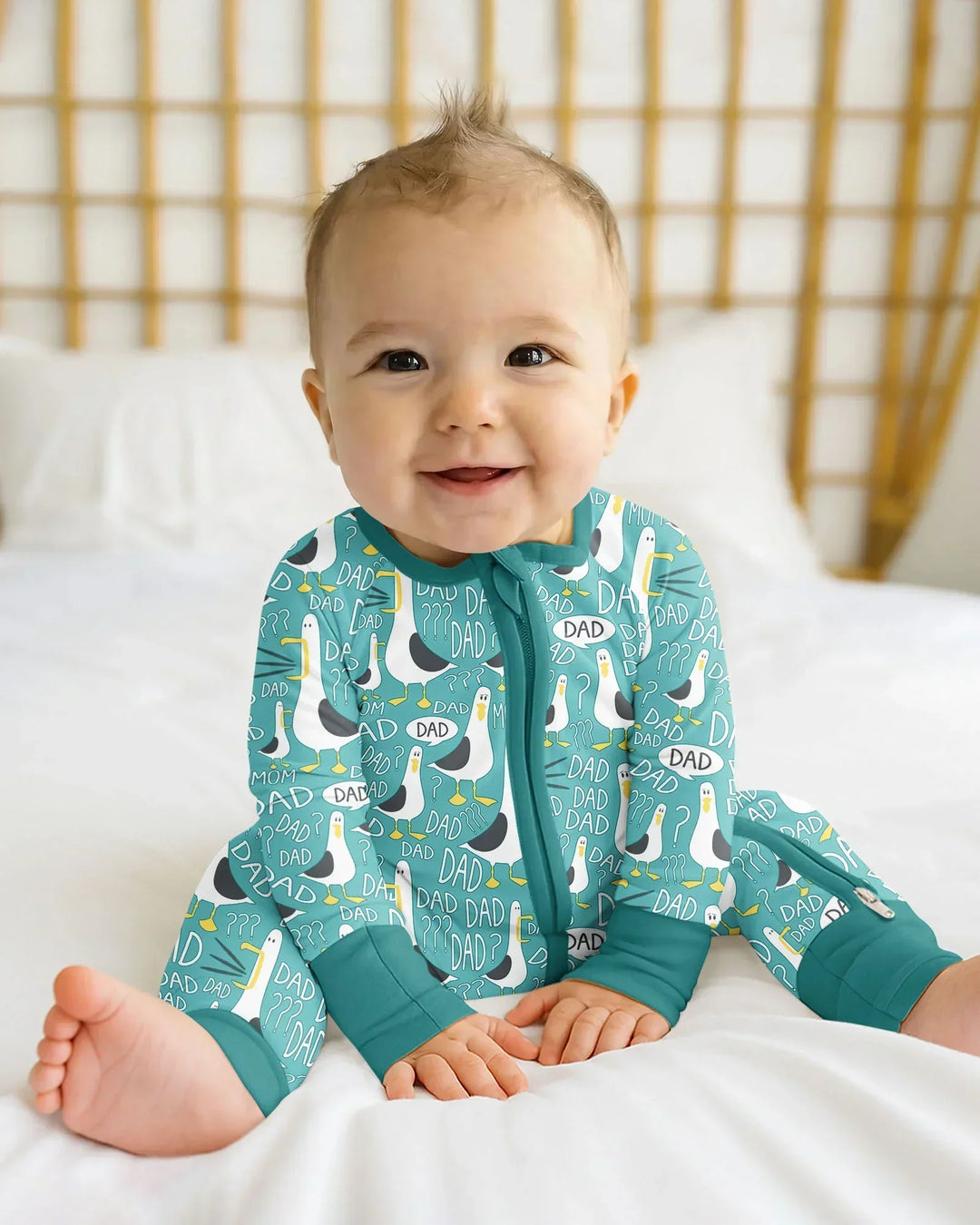 Gerippte Babykleidung mit individuellem Foto - Weich &amp; Skizzenhaft