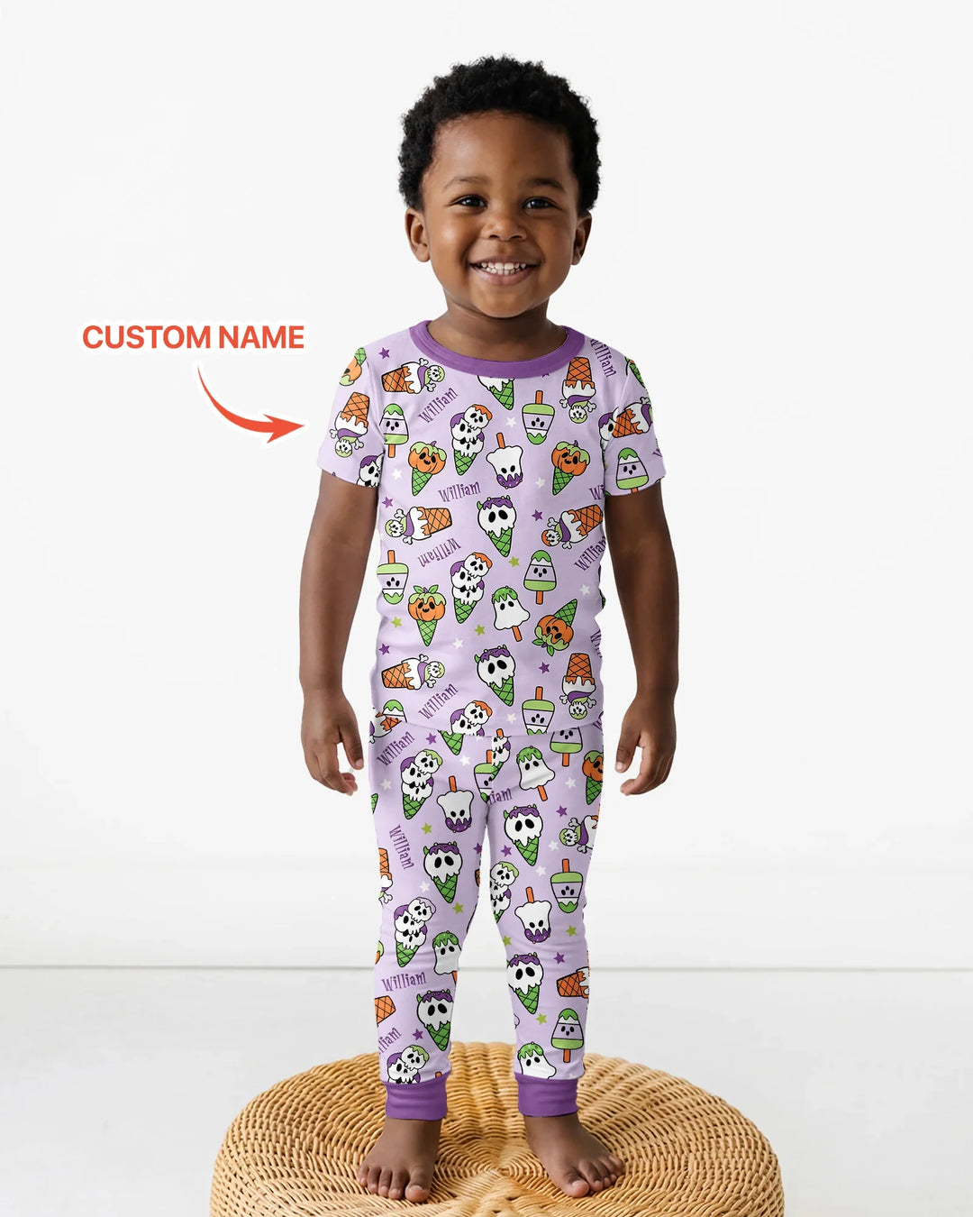 Zweiteiliges, kurzärmliges Pyjama-Set mit Marienkäfern