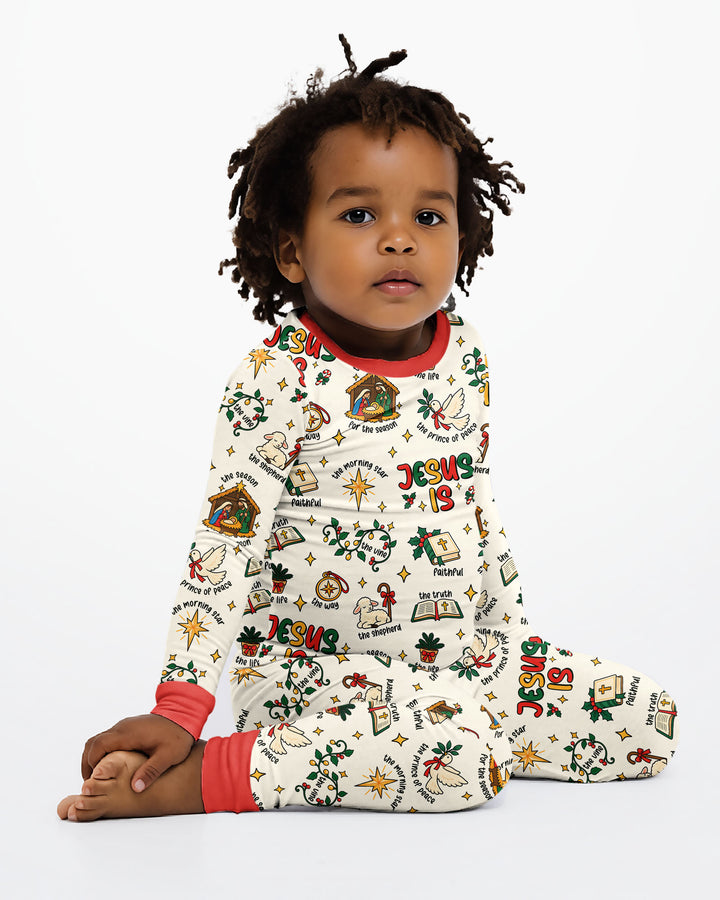 Names of Jesus Bamboo Two Piece Long Sleeve Pajama Set