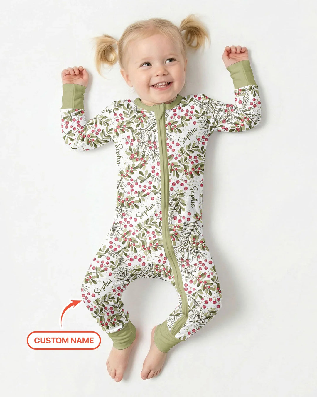 Custom Name Birth Month Flowers Bamboo Convertible Zippy