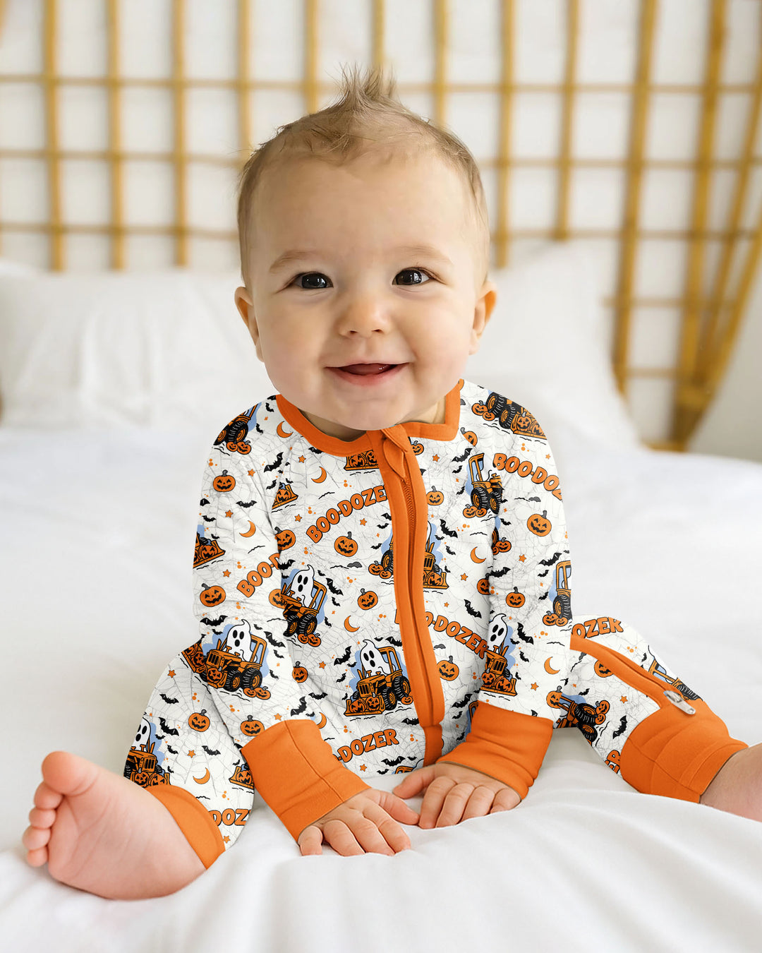 Boo-dozer Halloween Bamboo Convertible Zippy