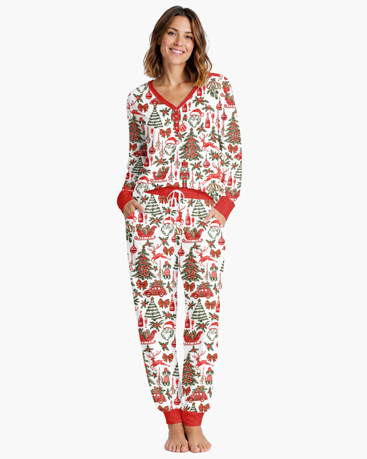 A Very Vintage Christmas Bamboo Women Pajama Set