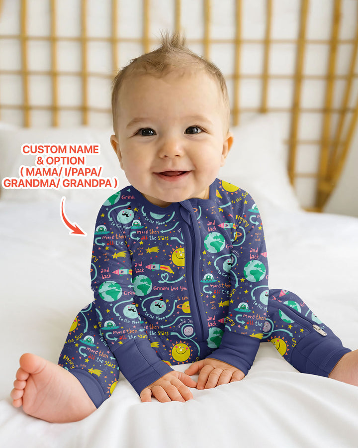 Love to the Moon and Back  Bamboo Convertible Zippy