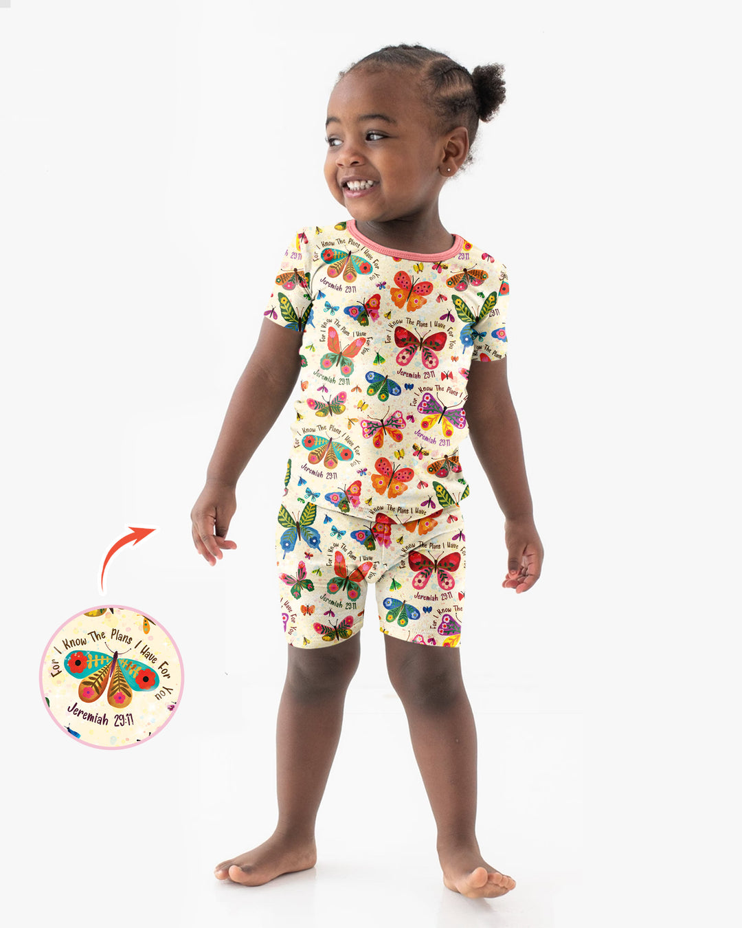 Schlafanzug-Set zweiteilig, kurze Ärmel, kurze Hose, Bambus