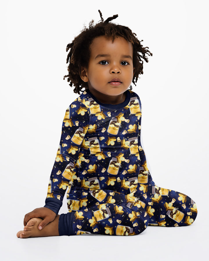 Starry Firefly Magic Family Matching Bamboo Two Piece Long Sleeve Pajama Set