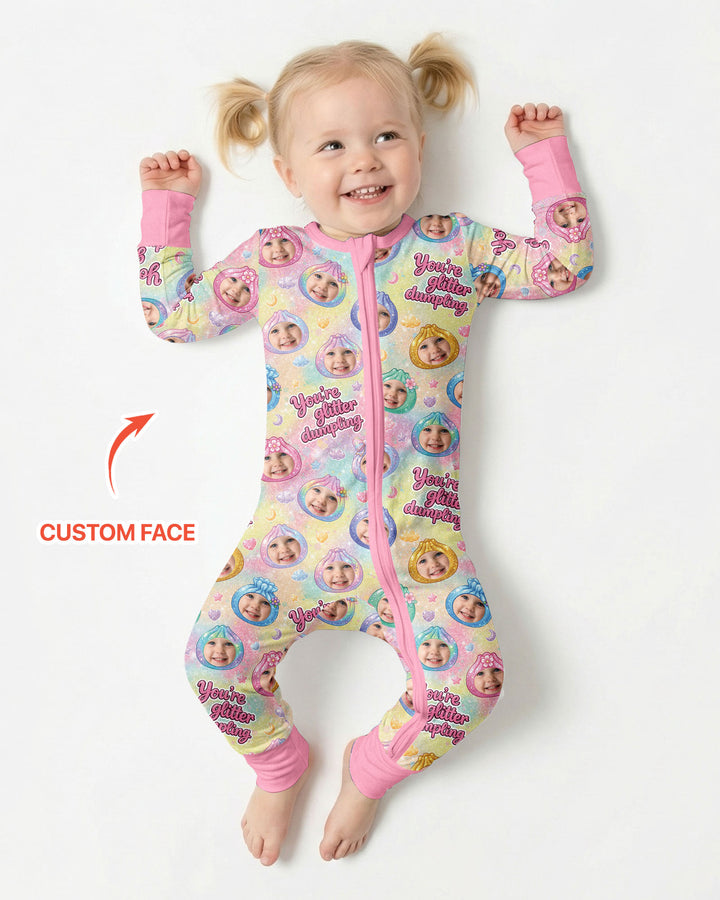 Custom Photo You're Glitter Dumpling Bamboo Convertible Zippy