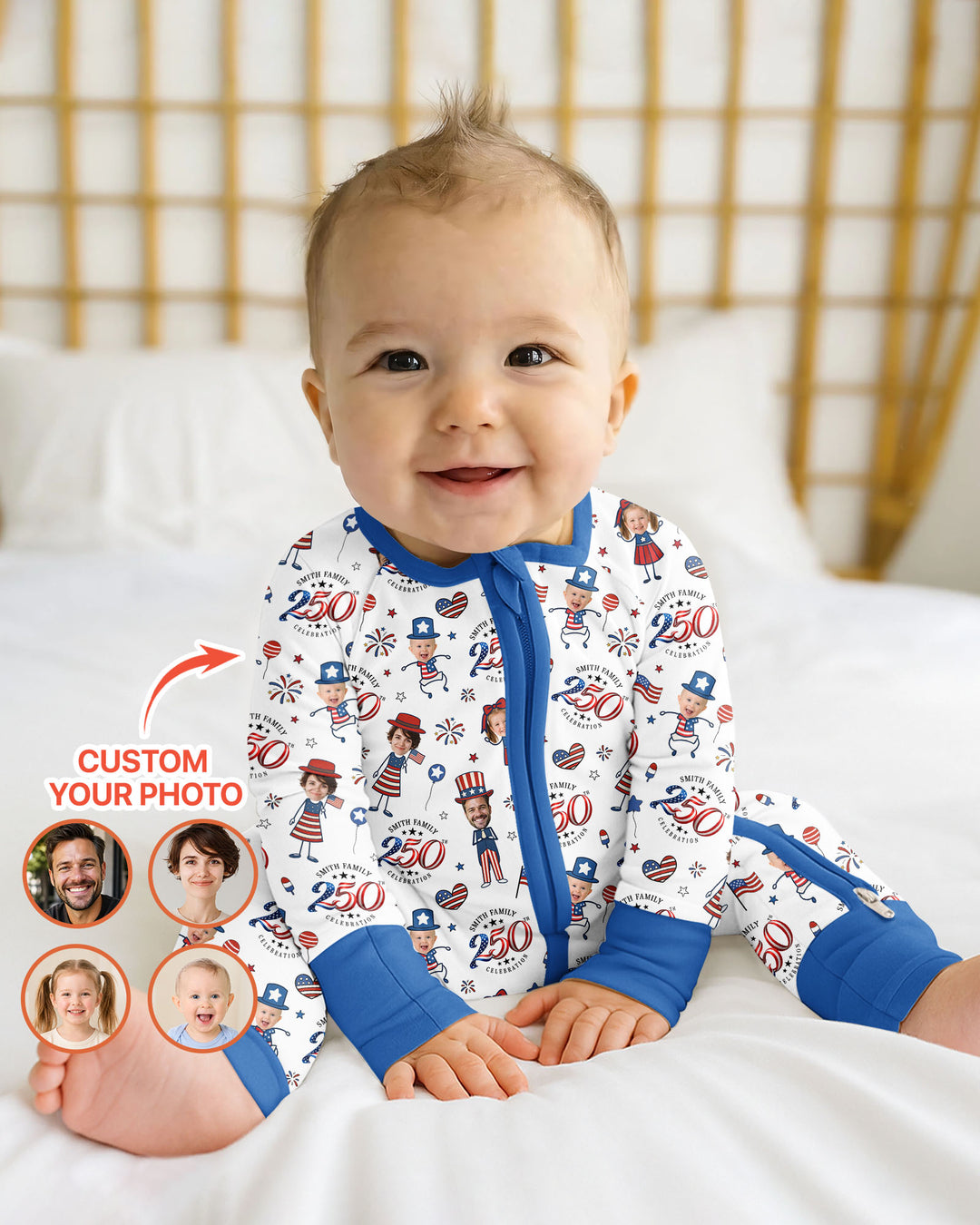 Gerippte Babykleidung mit individuellem Foto - Weich &amp; Skizzenhaft