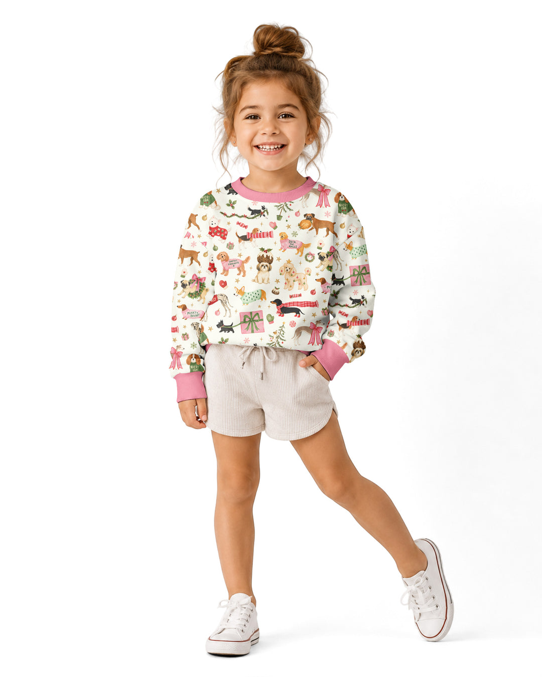 Festive Dog Merry Woofmas Bamboo Crewneck Sweatshirt
