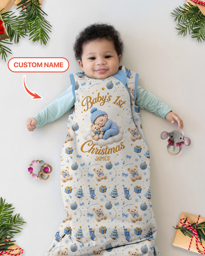 Baby First Christmas Bamboo Sleep Bag