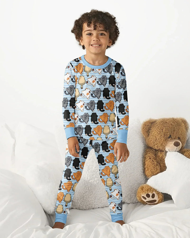 Zweiteiliges Langarm-Pyjama-Set mit Sommerfrüchten