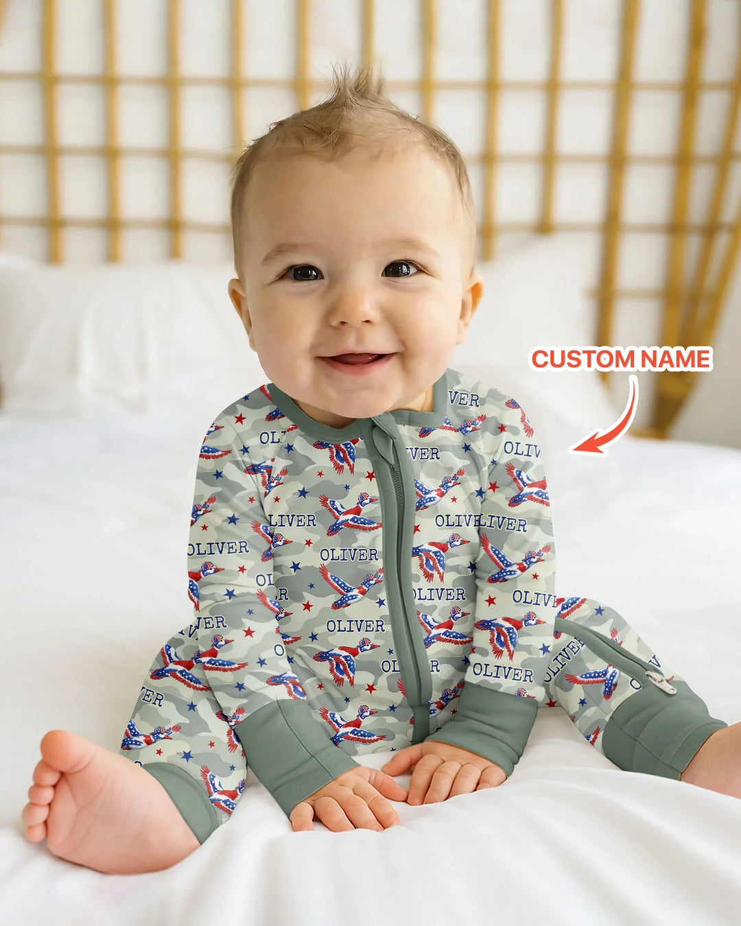 Gerippte Babykleidung mit individuellem Foto - Weich &amp; Skizzenhaft