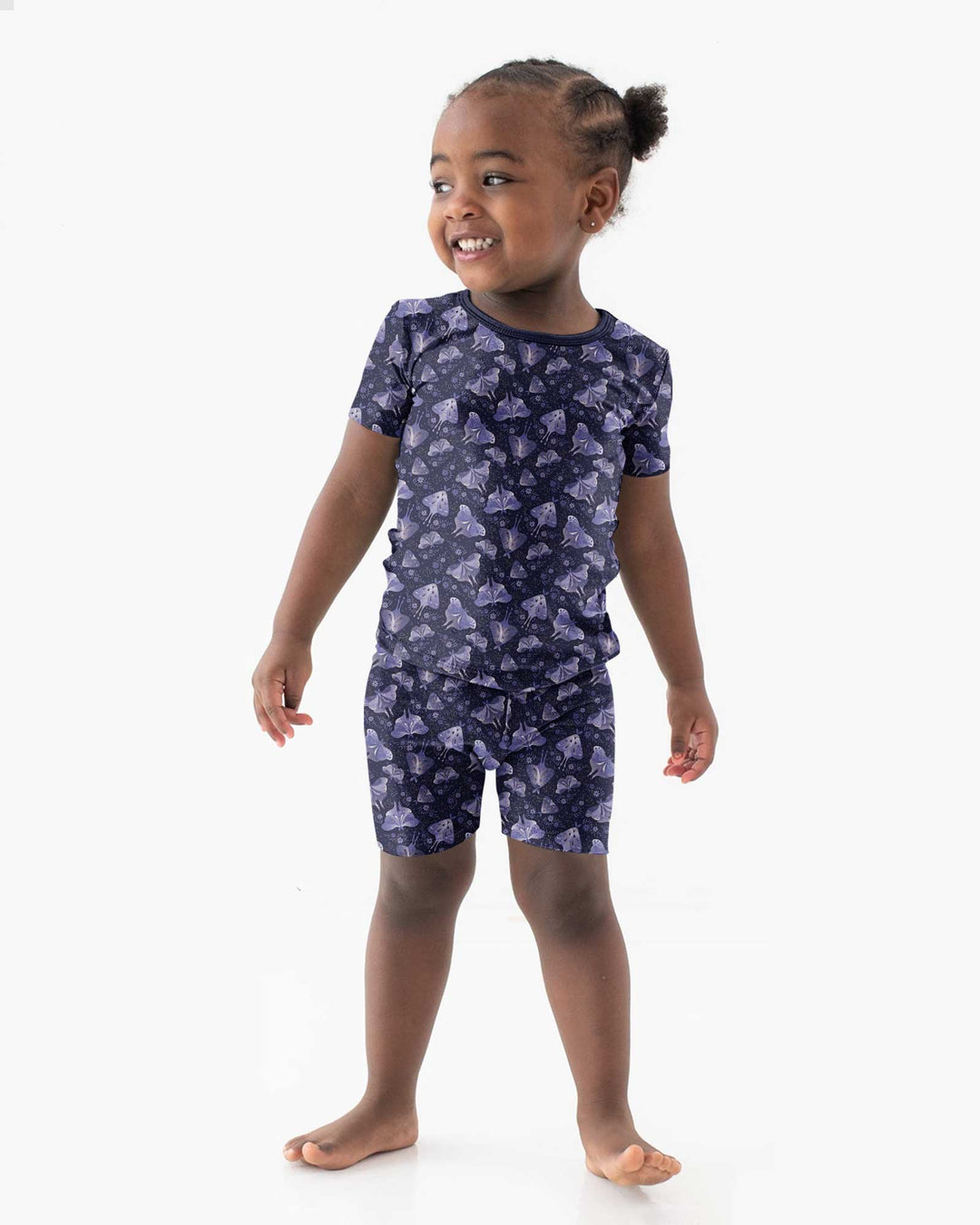 Very Peri Moths Bamboo Two Piece Short Sleeve Shorts Pajama Set