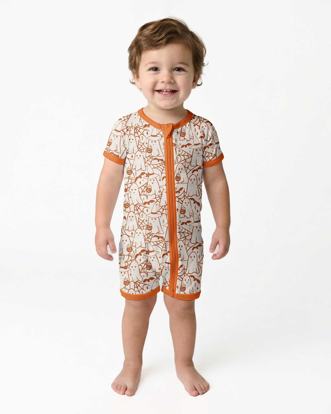 Boo Trick or Treat Ghosts Halloween Bamboo Shorty Zippy