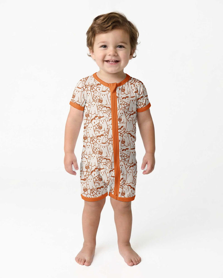 Boo Trick or Treat Ghosts Halloween Bamboo Shorty Zippy