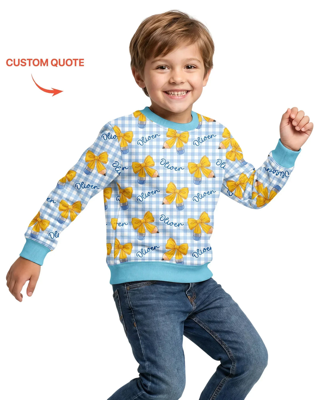 Custom Template Bambus-Rundhals-Sweatshirt