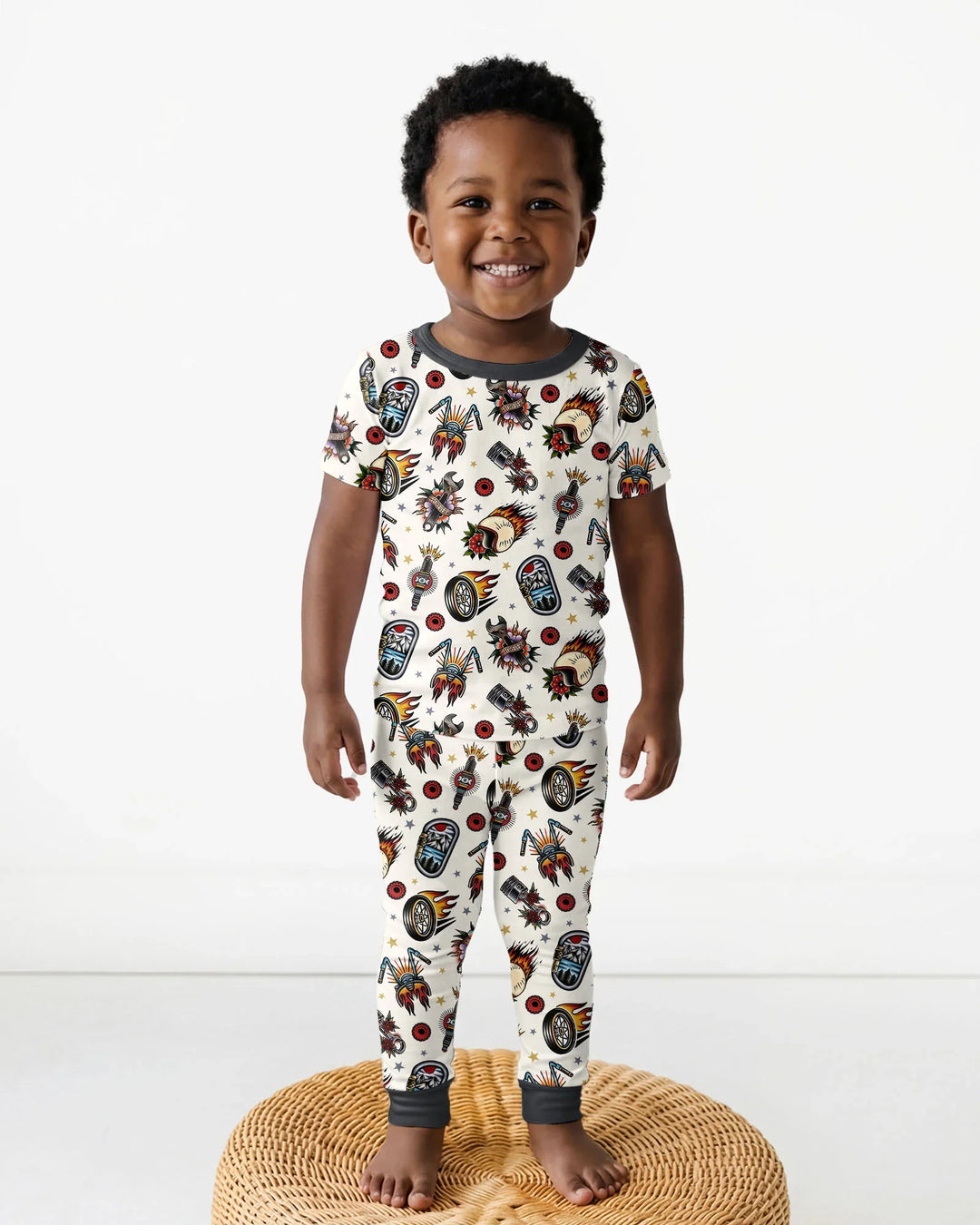 Zweiteiliges, kurzärmliges Pyjama-Set mit Marienkäfern