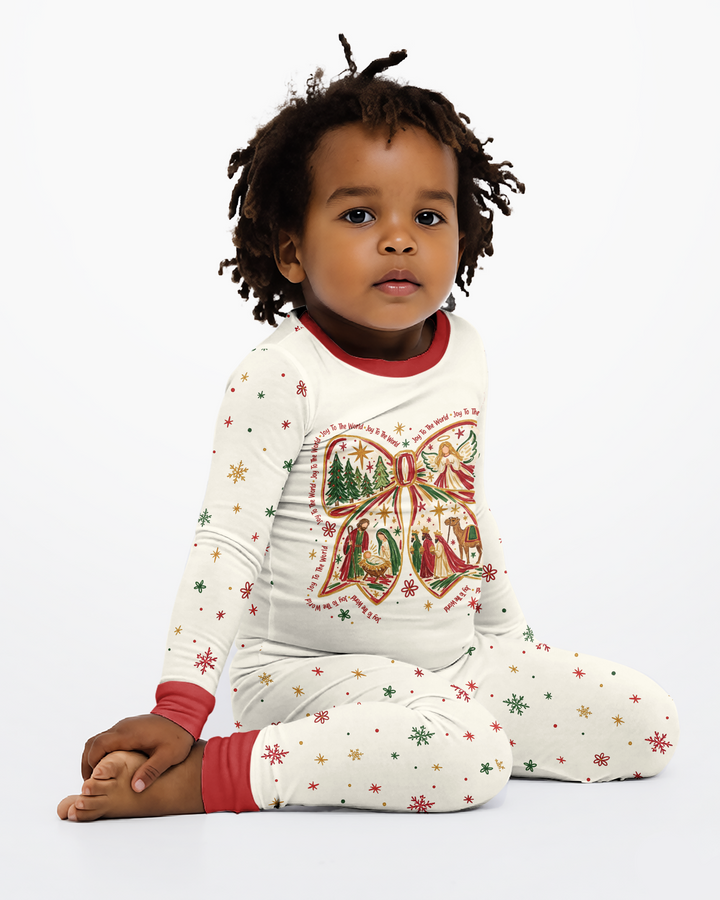 Joy To The World  Bamboo Two Piece Long Sleeve Pajama Set