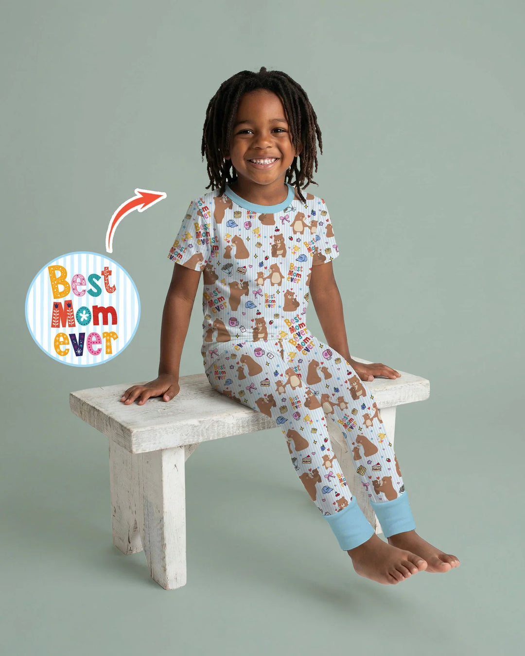 Zweiteiliges, kurzärmliges Pyjama-Set mit Marienkäfern