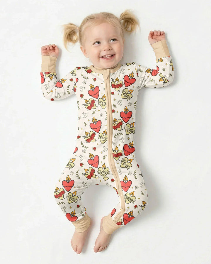Three Sacred Hearts Bamboo Convertible Zippy