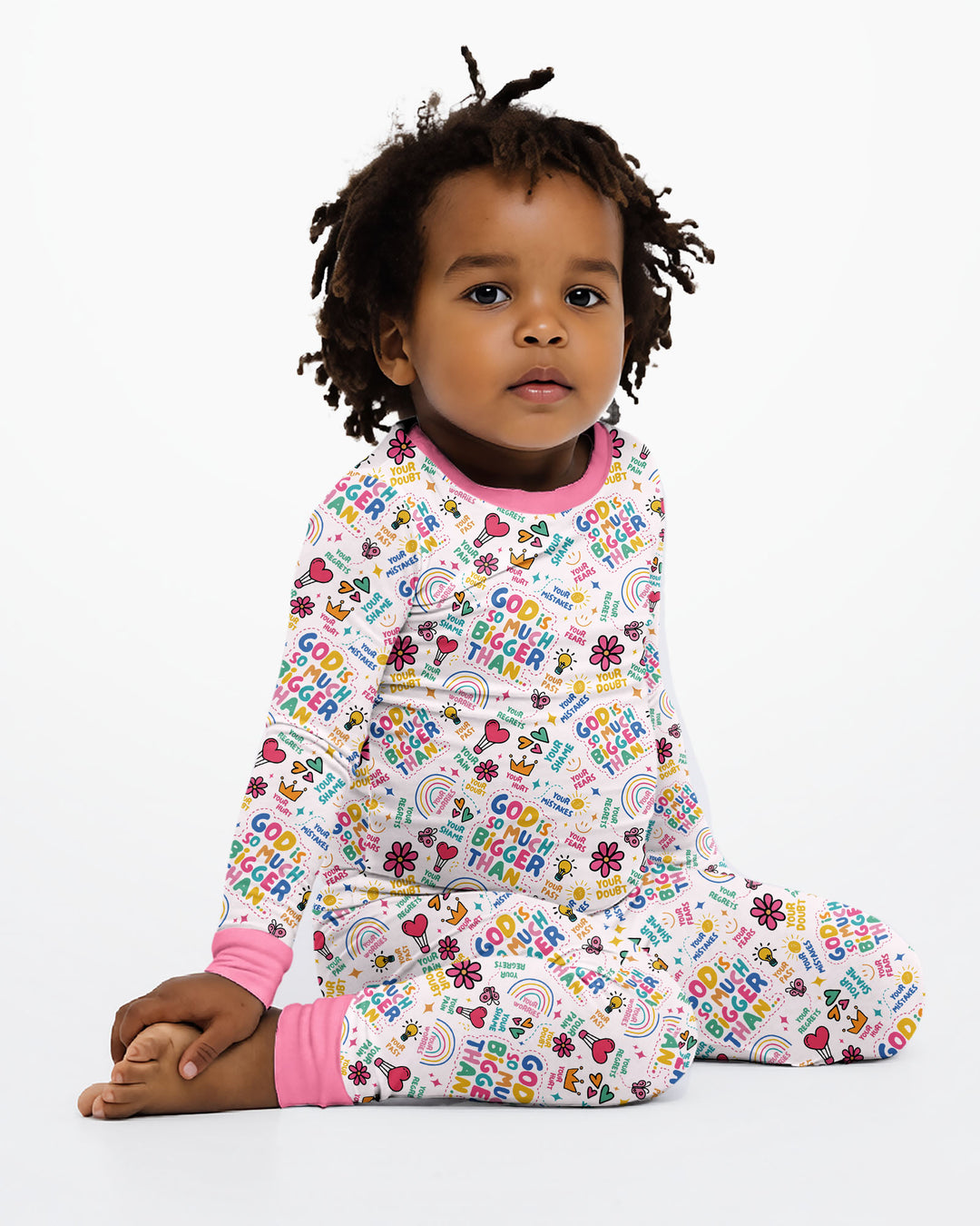 God Is So Much Bigger Bamboo Two Piece Long Sleeve Pajama Set