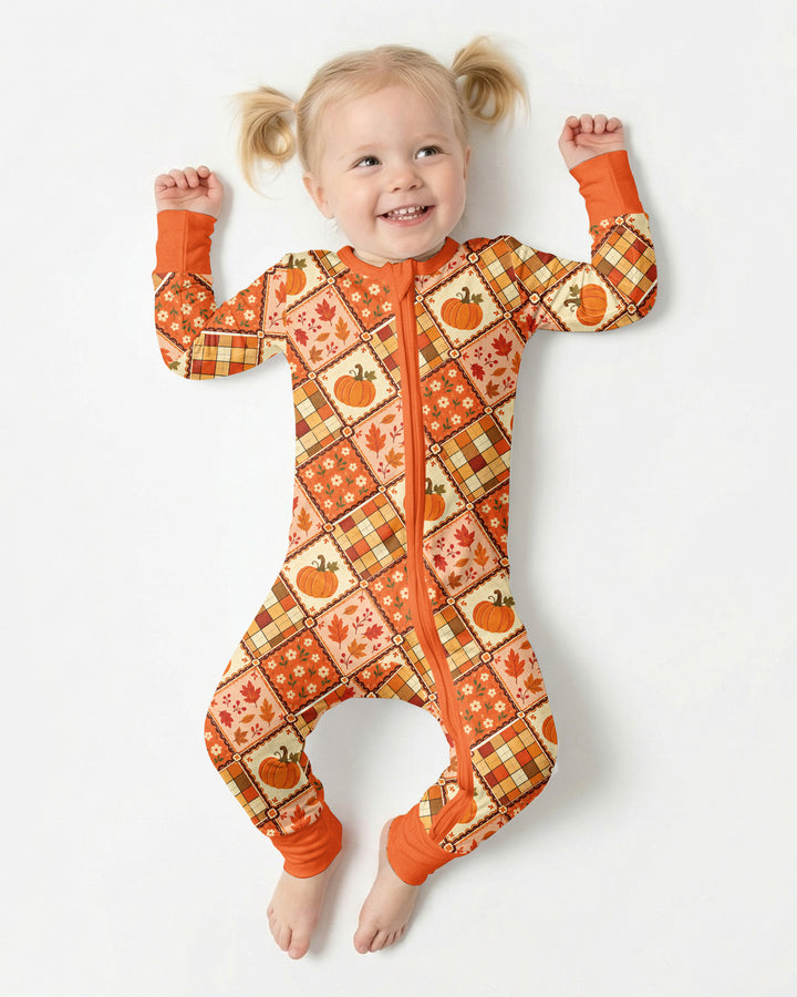 Fall Vintage Patchwork Bamboo Convertible Zippy