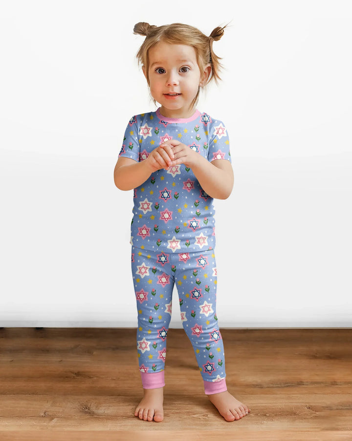 Zweiteiliges, kurzärmliges Pyjama-Set mit Marienkäfern