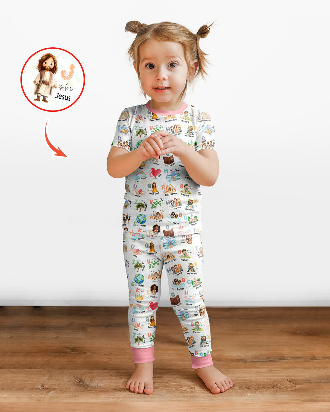 Zweiteiliges, kurzärmliges Pyjama-Set mit Marienkäfern