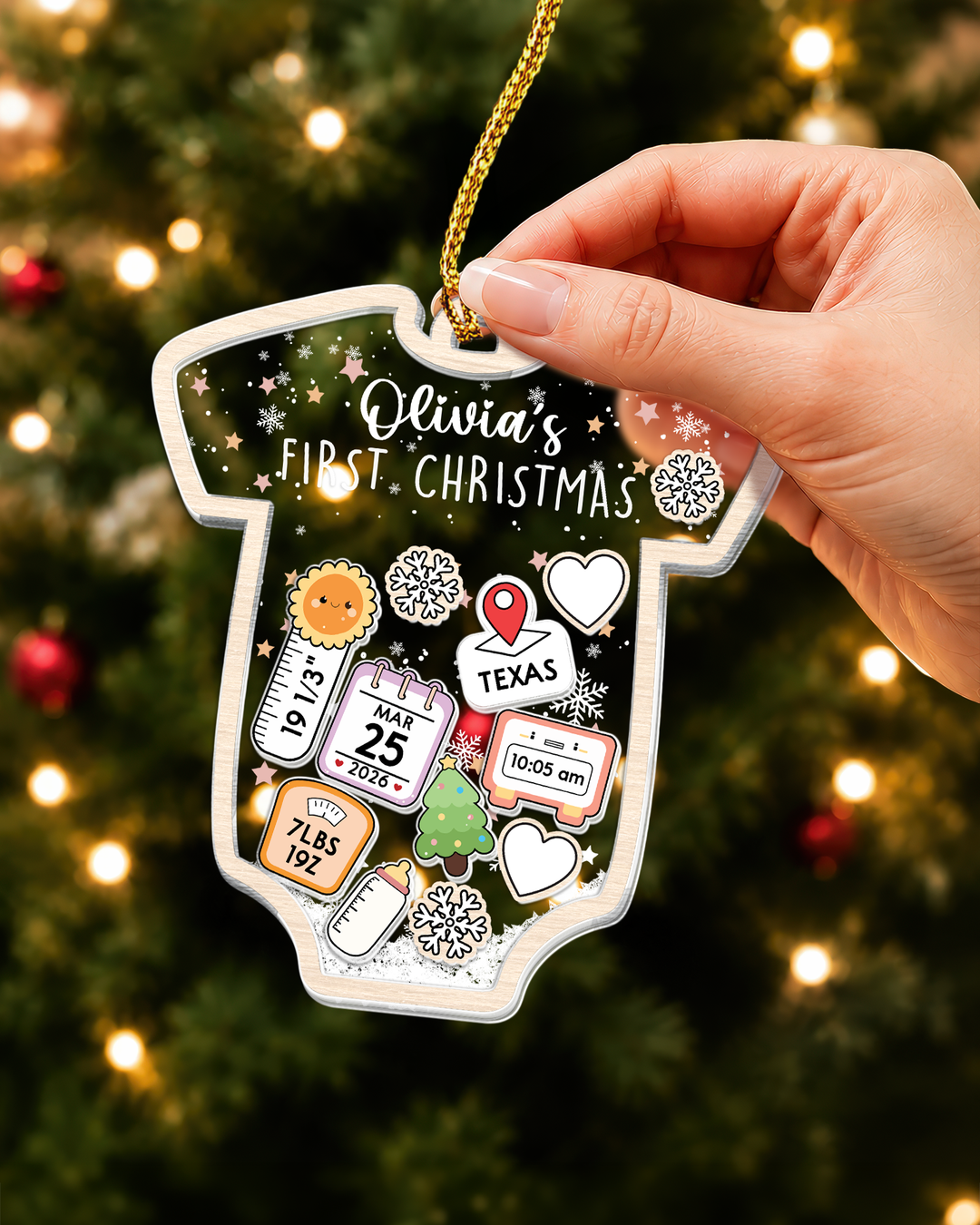 Baby's First Christmas Shaker Ornament