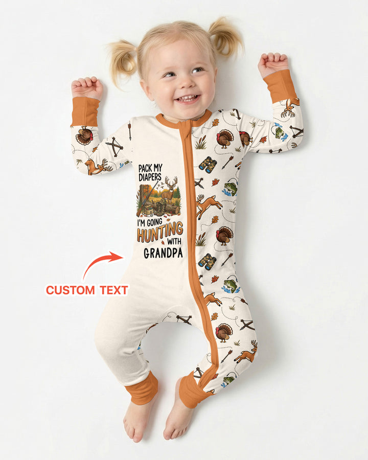 Personalized Pack My Diapers I'm Going Hunting Bamboo Convertible Zippy