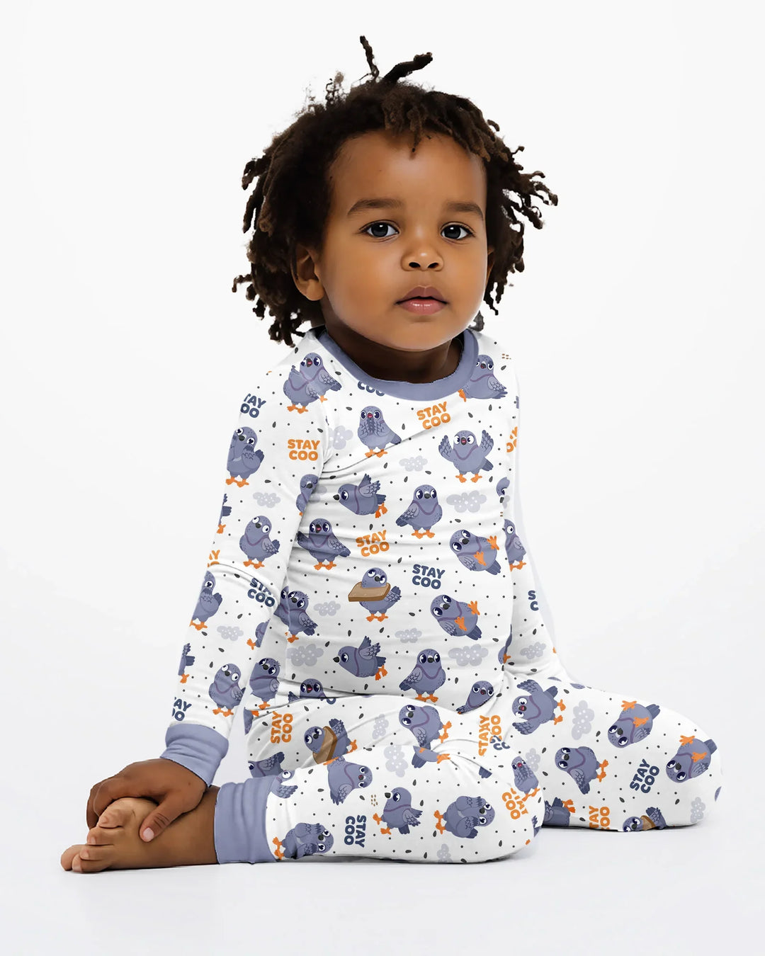 Pigeon Stay Coo Bamboo Two Piece Long Sleeve Pajama Set