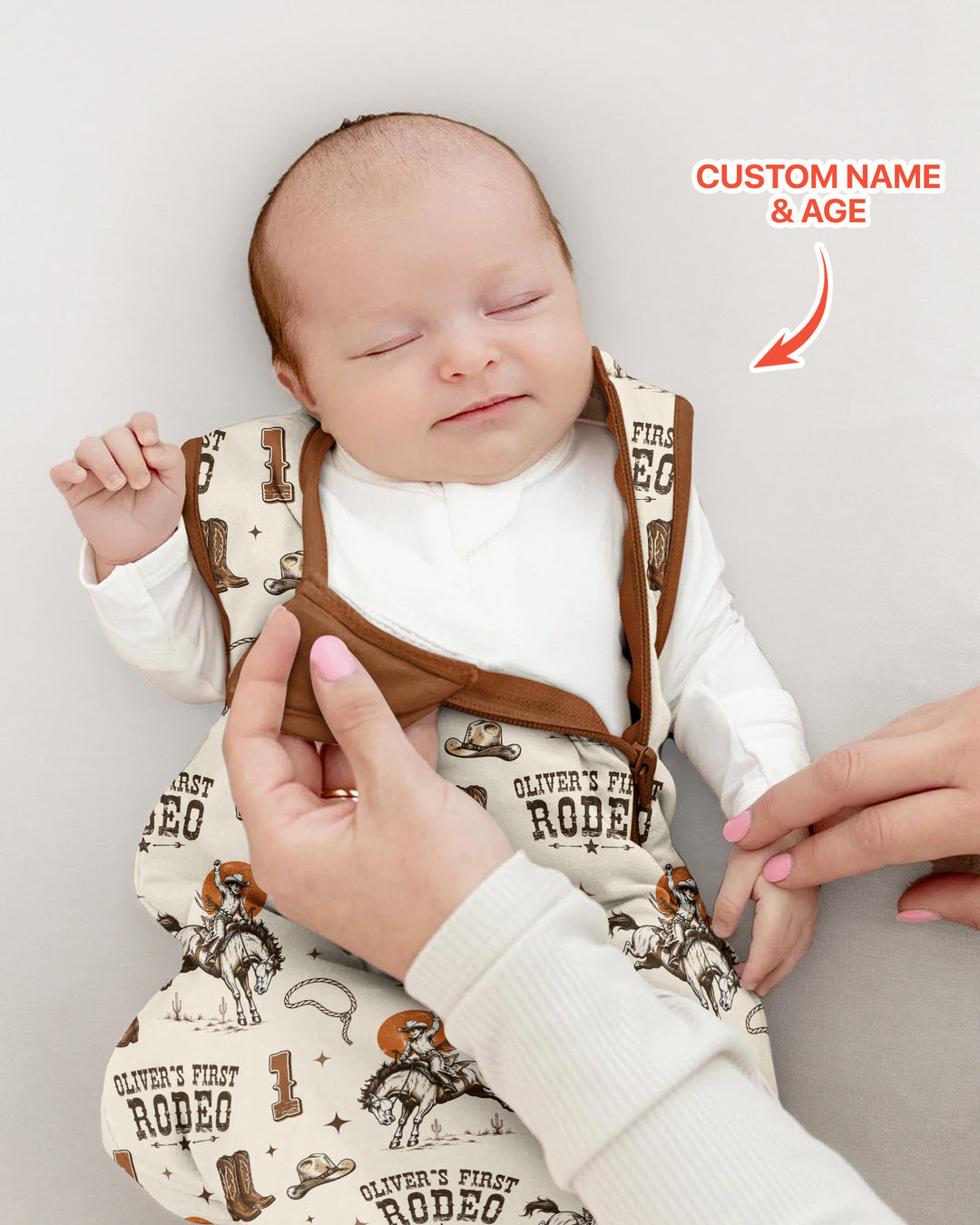 Custom Name Birthday Rodeo Bamboo Sleep Bag