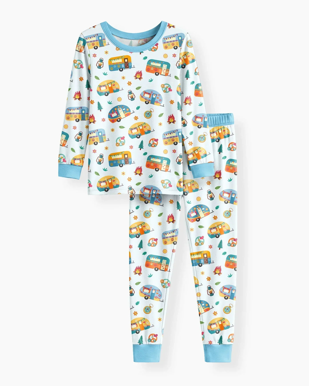Happy Little Camper Bamboo Two Piece Long Sleeve Pajama Set