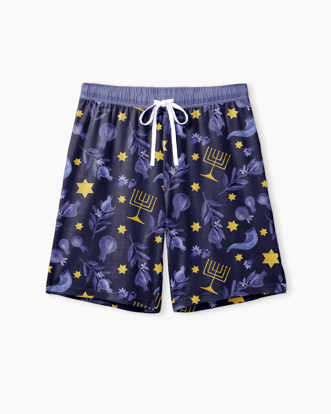 Rosh Hashanah Night Family Matching Bamboo Men Short Sleeve Short Pajama Set