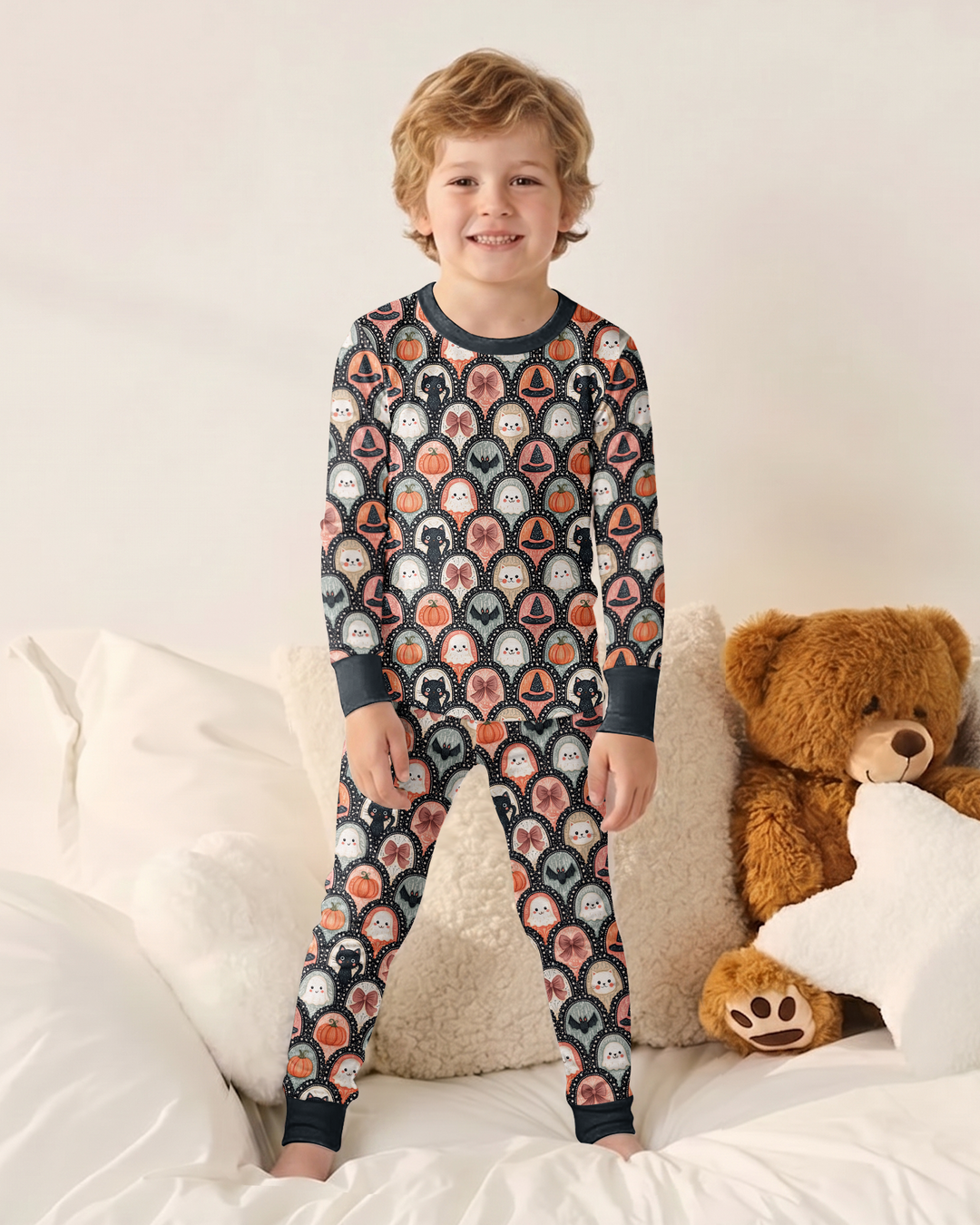 Coquette Halloween Bamboo Two Piece Long Sleeve Pajama Set
