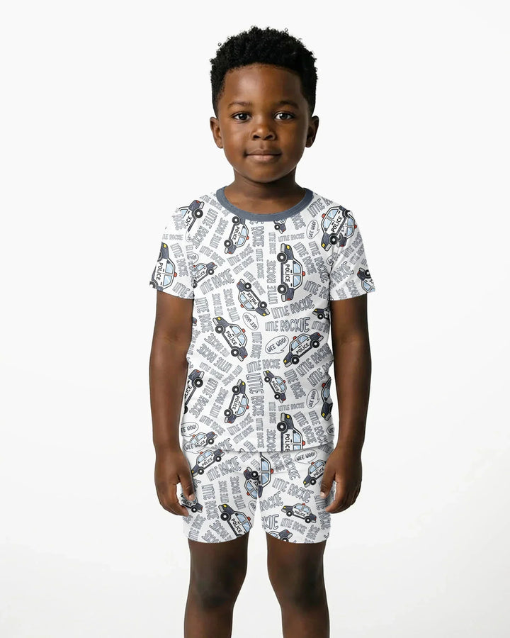 Template Zweiteiliges Pyjama-Set mit kurzen Ärmeln und Shorts