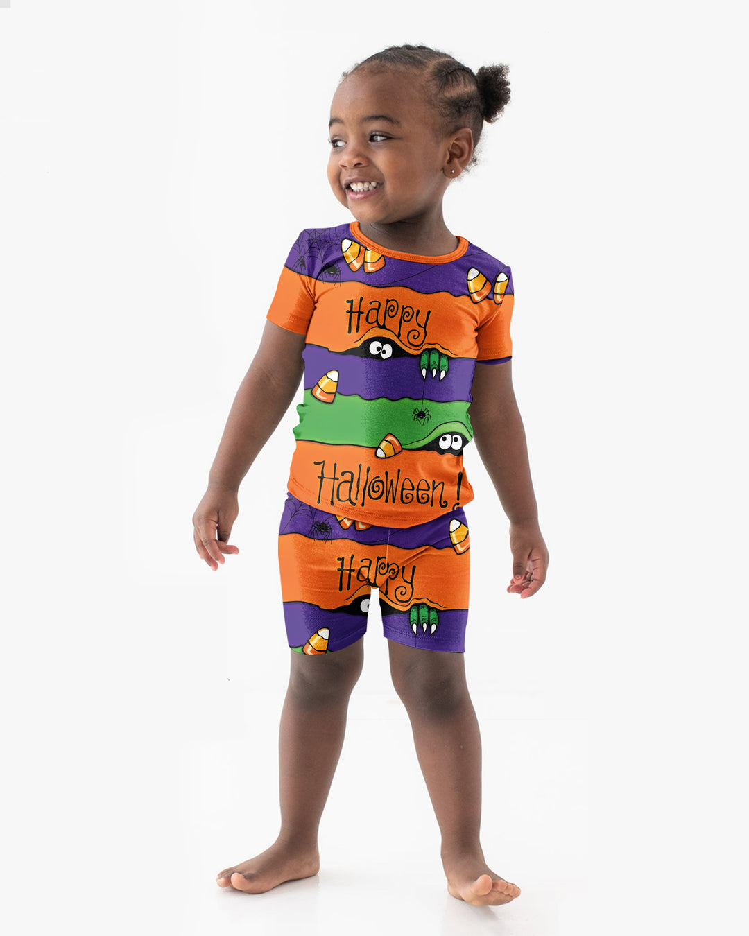 Happy Halloween Bamboo Two Piece Short Sleeve Shorts Pajama Set