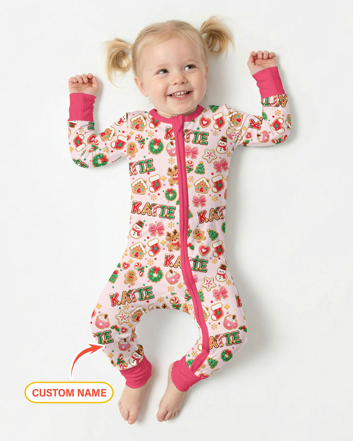 Pink GingerBread Custom Name Bamboo Convertible Zippy