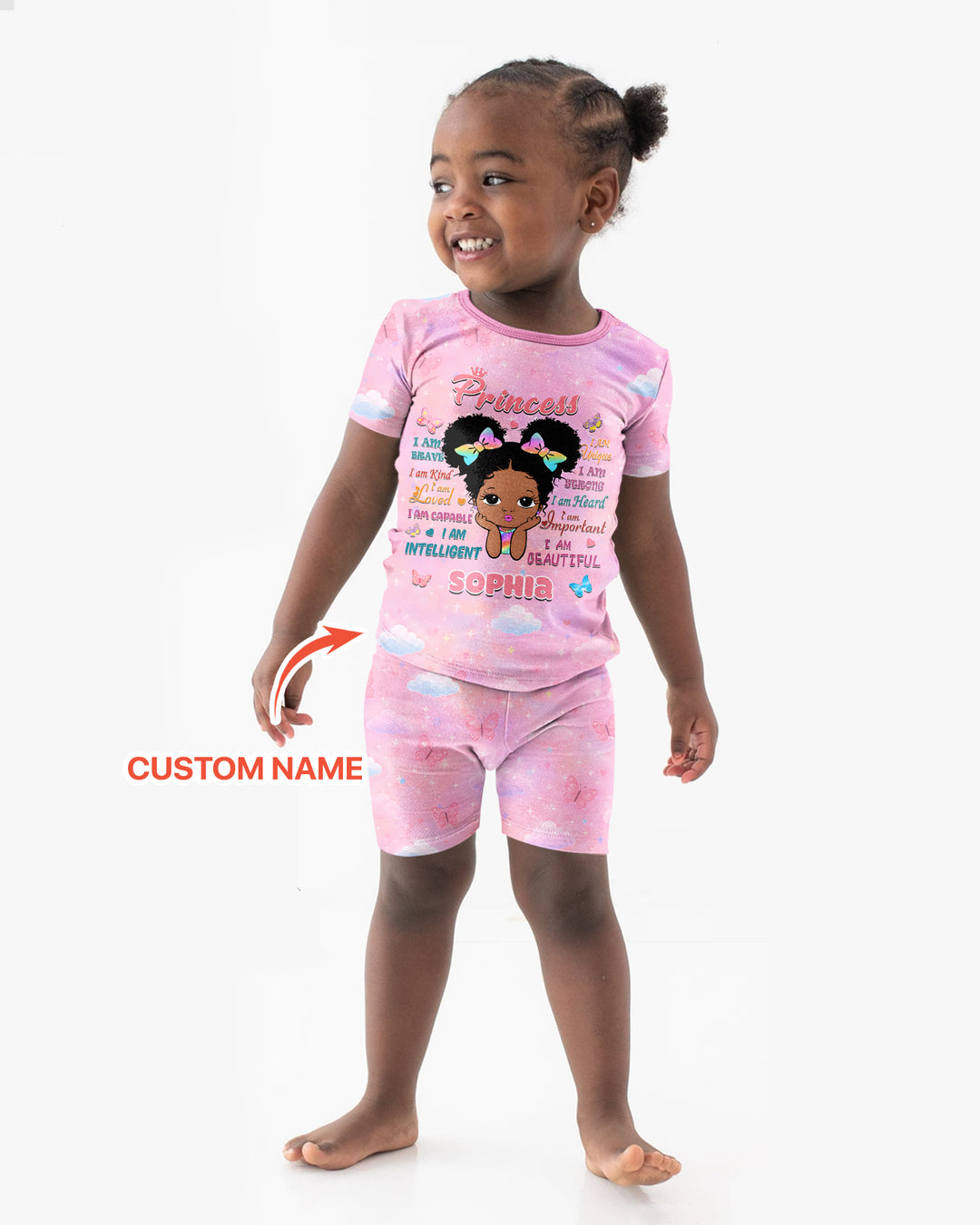Zweiteiliges Pyjama-Set mit kurzen Ärmeln und Shorts im Sommer-Design