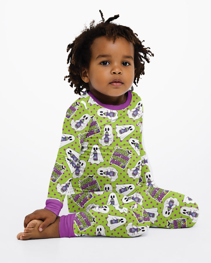 Boo Brew Ghosts Bamboo Two Piece Long Sleeve Pajama Set