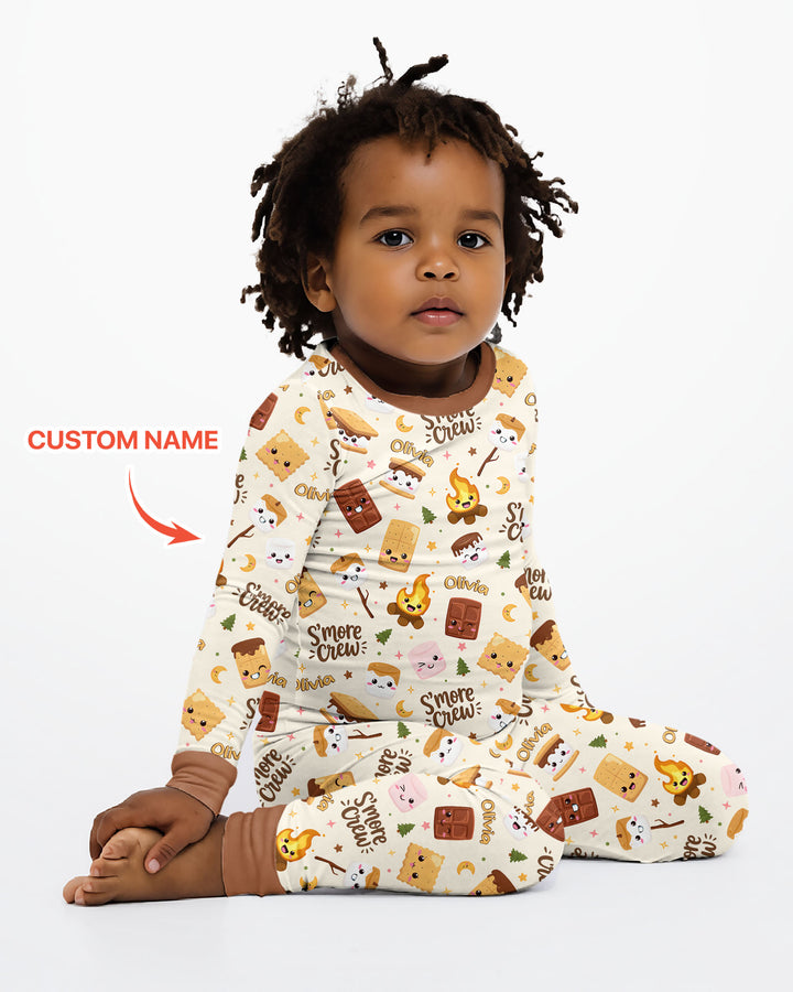 Zweiteiliges Langarm-Pyjama-Set mit Sommerfrüchten