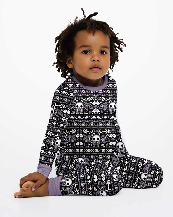 Batty Fair Isle Bamboo Two Piece Long Sleeve Pajama Set