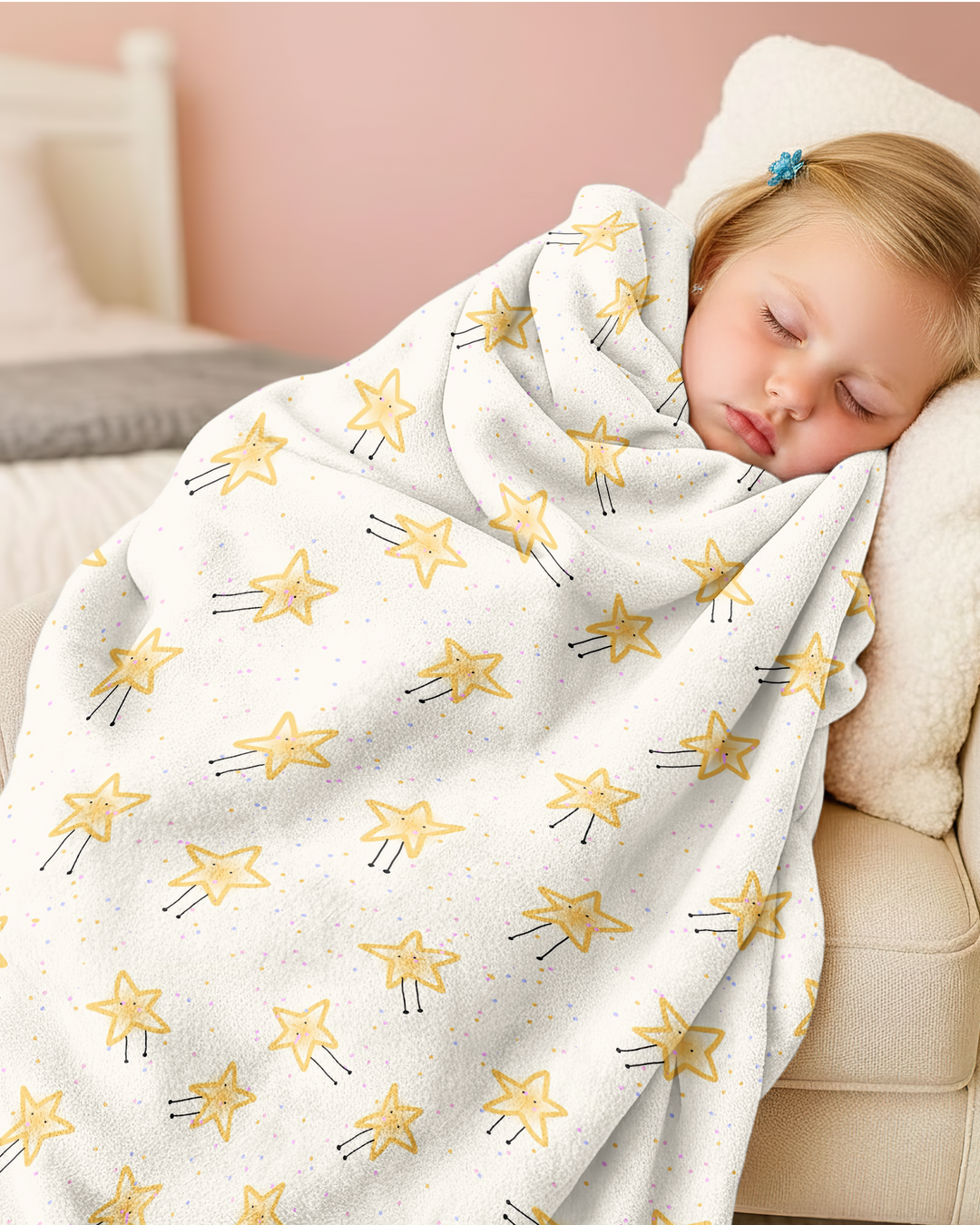 Happy Little Stars Family Matching Bamboo Blanket