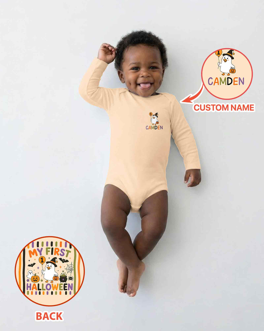 Personalized My First Halloween Bamboo Bodysuit