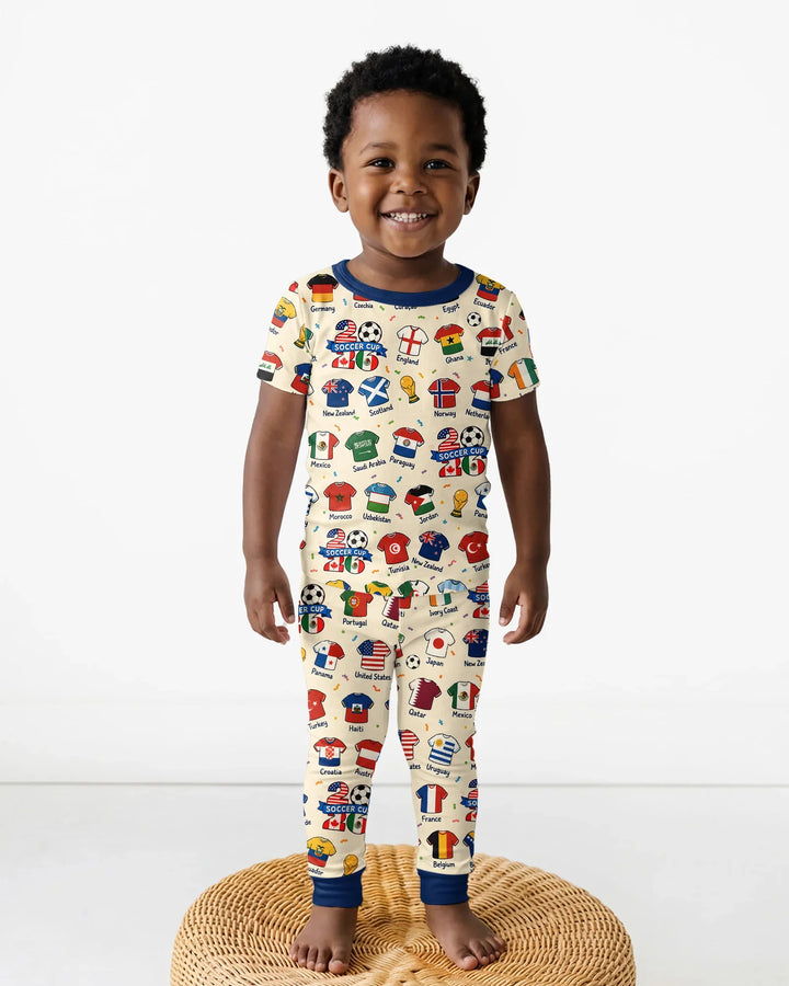 Zweiteiliges, kurzärmliges Pyjama-Set mit Marienkäfern
