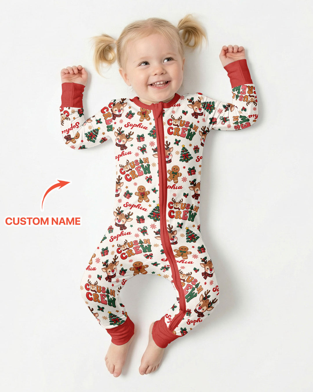 Personalized Christmas Cousin Crew Bamboo Convertible Zippy