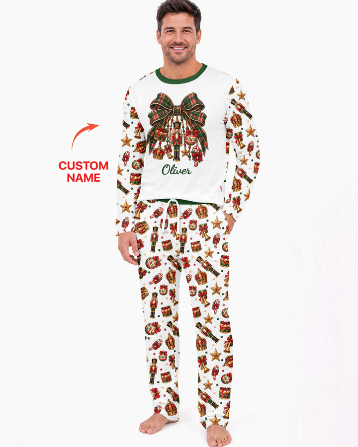 Custom Name Nutcracker The Bow Bamboo Men's Pajama Set